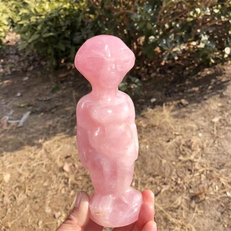 15CM 천연 로즈 쿼츠 외계인 조각상 여성 요가 바디 - Body Jewelry Europe 리뷰 및 가격