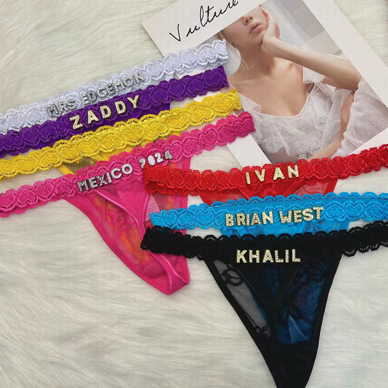 이름으로 사용자 정의 끈 팬티 DIY 라인 석 편지 끈 - Body Jewelry Names 리뷰 및 가격