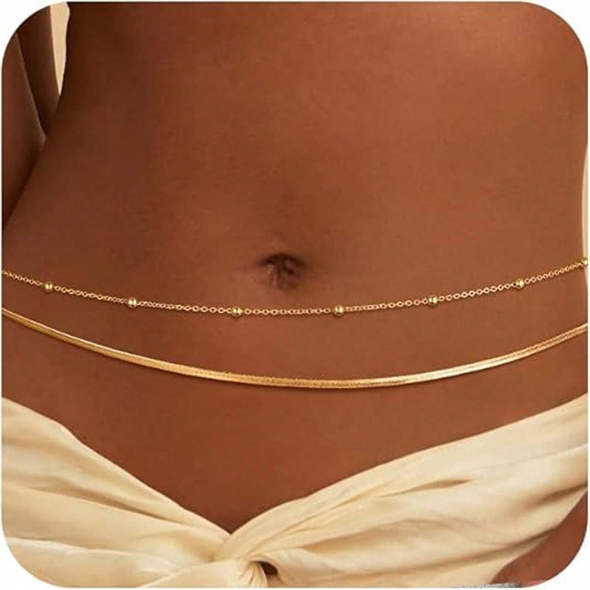여성용 골드 허리 체인, 멀티 레이어 배꼽 체인, 섹시 - Body Jewelry Waterproof 리뷰 및 가격