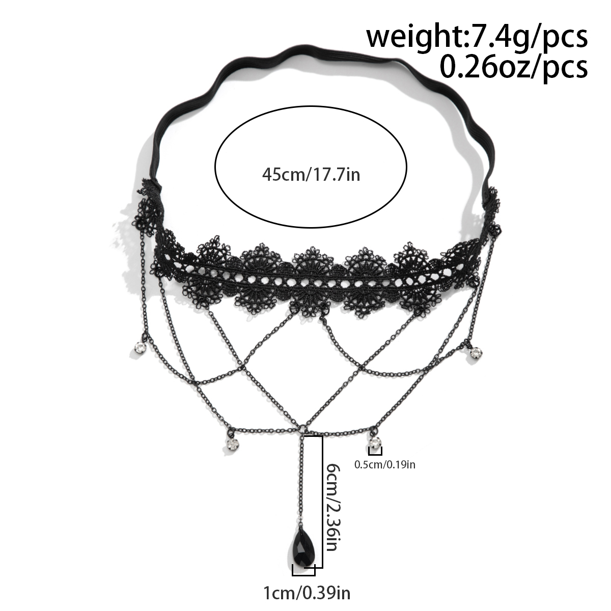 Ingemark Boho 탄성 밴드 블랙 레이스 다리  - Body Jewelry Thigh Chain 리뷰 및 가격