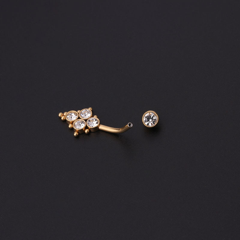 지르콘 골든 배꼽 링 스테인리스 스틸 피어싱 14G 로 - Body Jewelry Titanium 리뷰 및 가격