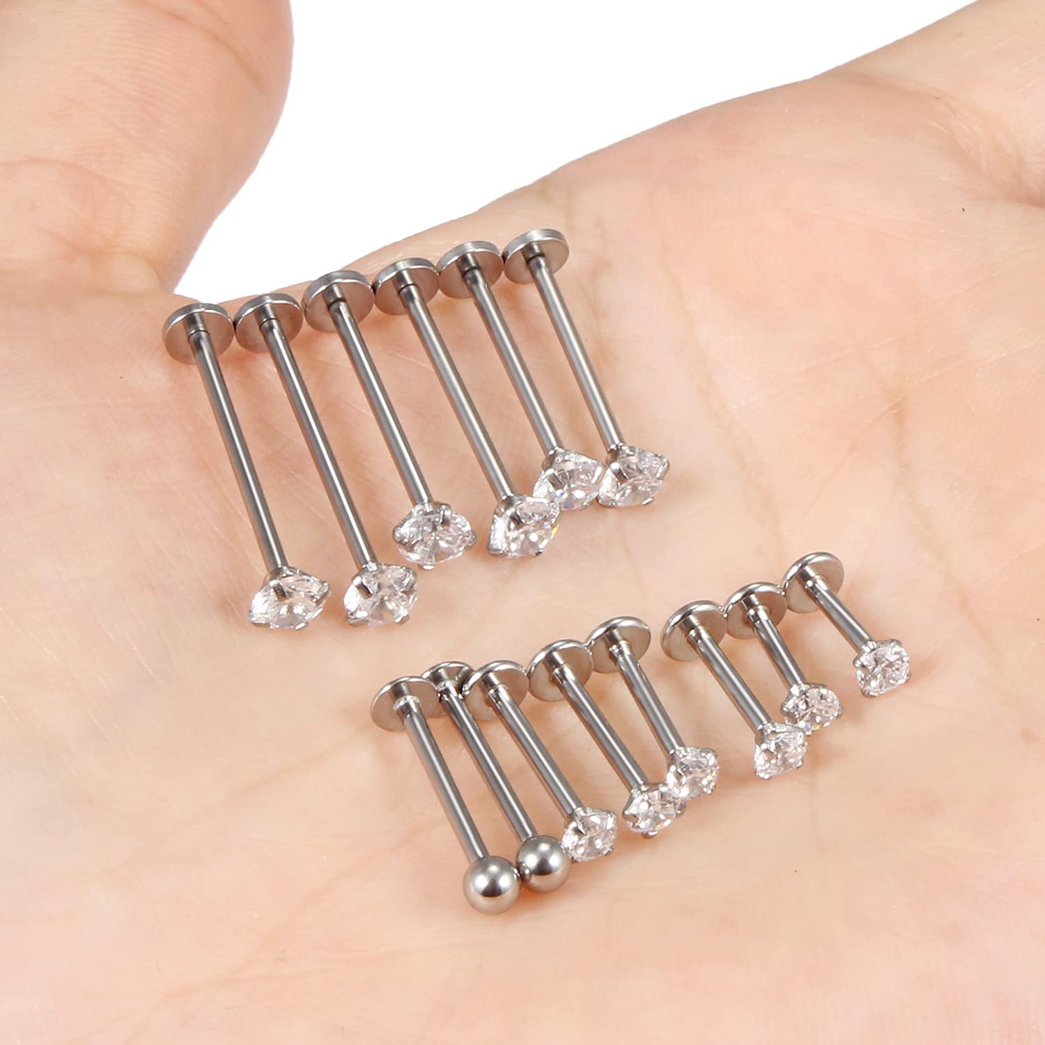 16G 다른 사이즈 플랫 백 나사 316L 외과 강철  - Flat Back Labret Stud 리뷰 및 가격
