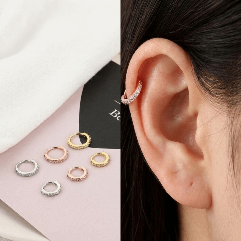 펑크 라운드 큐빅 지르코니아 코링 저자극성 유럽 및 미 - Body Jewelry Europe 리뷰 및 가격