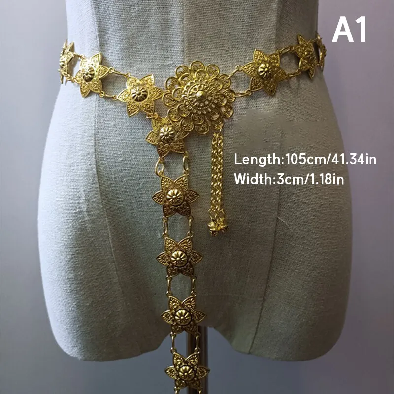 1PC 금속 태국 허리 체인 여성 태국 다이 골드 벨트 - Body Jewelry Underwear 리뷰 및 가격