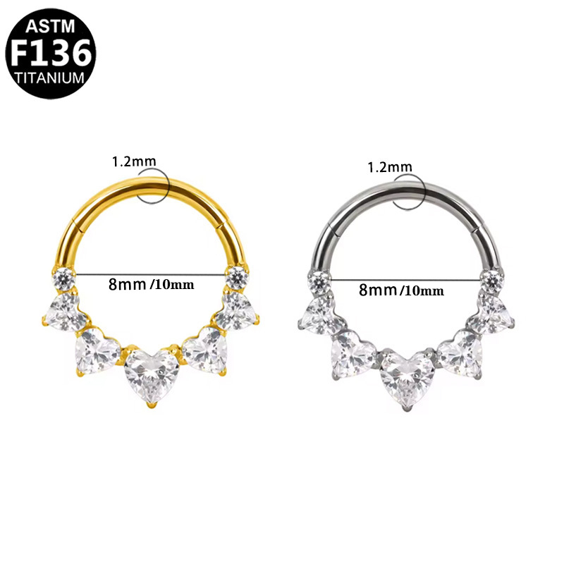 1PCS G23 티타늄 소재 콘치 후프 링 이중 레이어 - Rook Curved Barbell 리뷰 및 가격